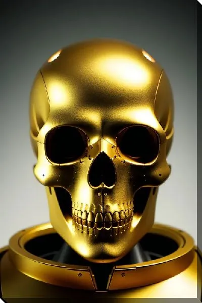 Постер Золотой череп