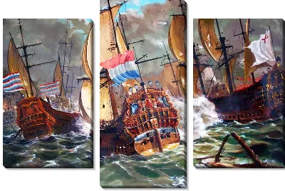 Модульная картина Корабли в море (Ships in the sea)