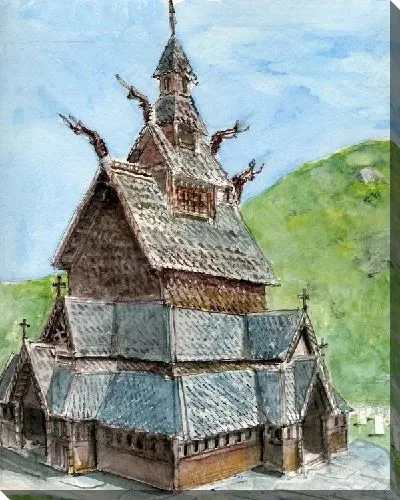 Картина маслом Церковь (Church) №2