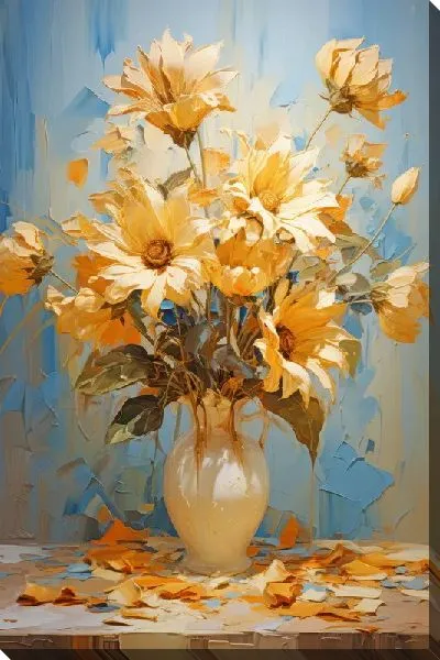 Картина маслом Букет цветов в вазе №35