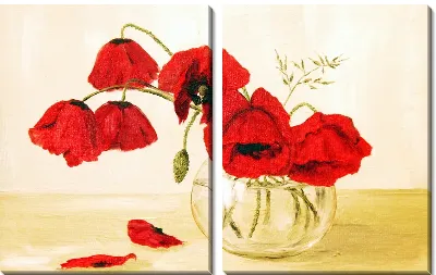 Модульная картина Маки (Poppies) №2