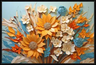 Картина 3D подсолнухи