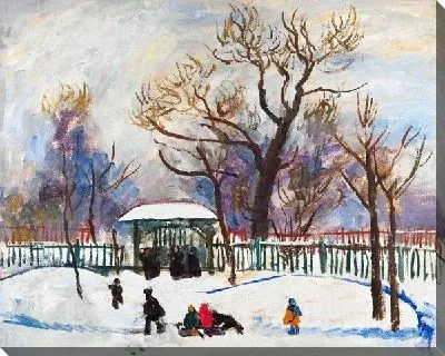Картина маслом Зимний пейзаж (Winter landscape) №6