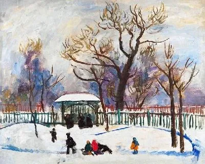 Плакат Зимний пейзаж (Winter landscape) №6