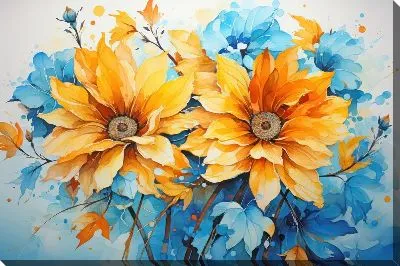 Картина маслом Подсолнухи №204