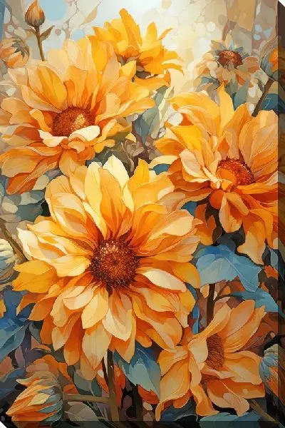 Картина маслом Подсолнухи №207