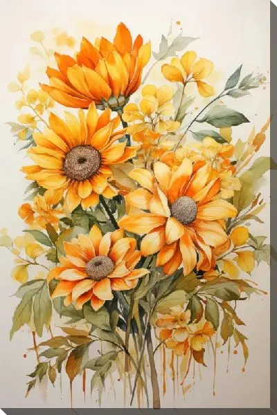 Картина маслом Подсолнухи №209