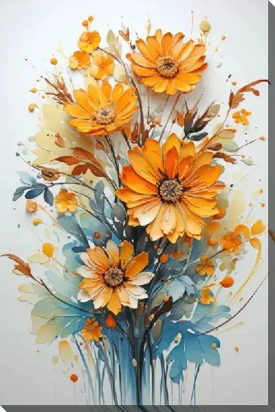 Картина маслом Подсолнухи №213