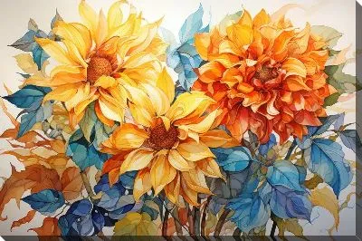 Картина маслом Подсолнухи №216