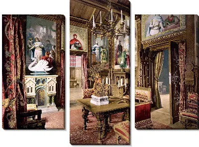 Модульная картина Замок Нойшванштайн Столовая (Neuschwanstein dining room)