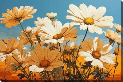 Картина маслом Ромашки №157