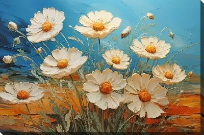 Картина маслом Ромашки №160
