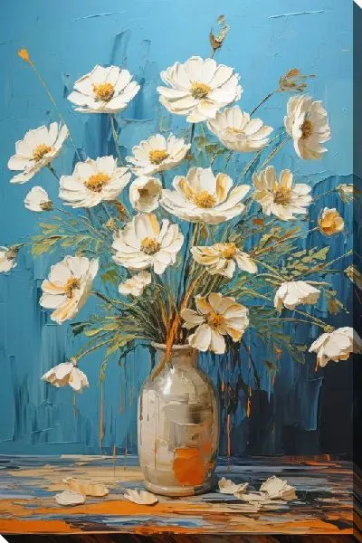 Картина маслом Ромашки №162