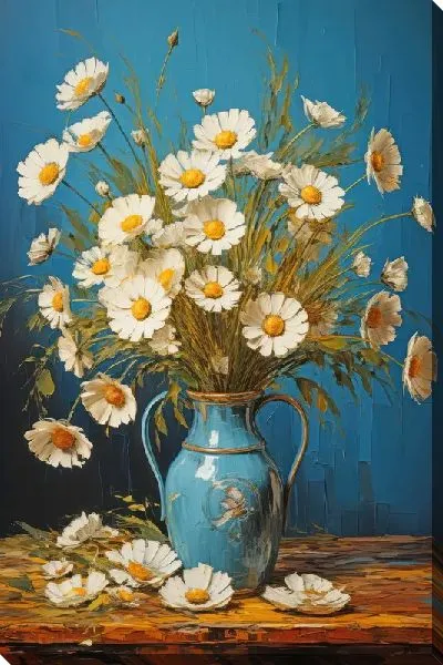 Картина маслом Ромашки №164