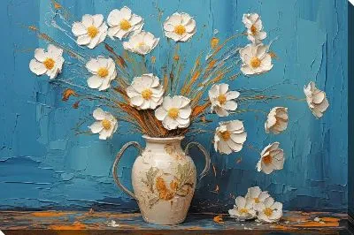 Картина маслом Ромашки №167