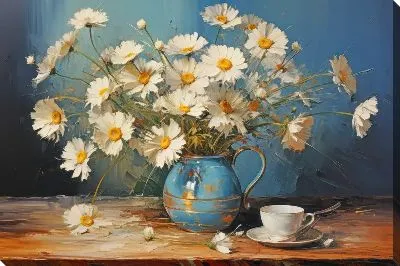 Картина маслом Ромашки №168