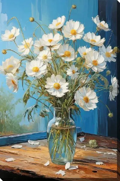 Картина маслом Ромашки №171