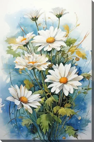 Картина маслом Ромашки №175