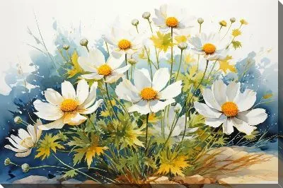 Картина маслом Ромашки №177
