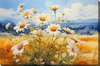 Картина маслом Ромашки №178