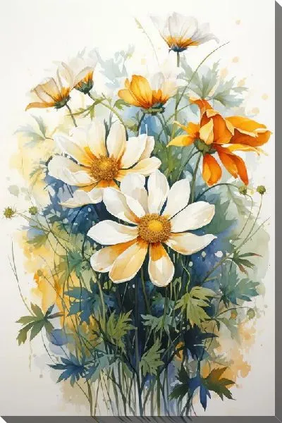 Картина маслом Ромашки №181