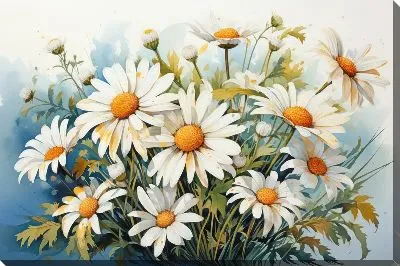 Картина маслом Ромашки №183
