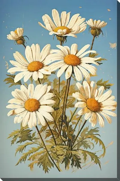 Картина маслом Ромашки №193