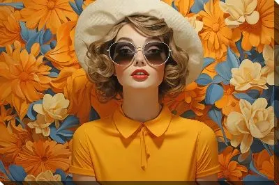 Картина маслом Девушка и подсолнухи №10