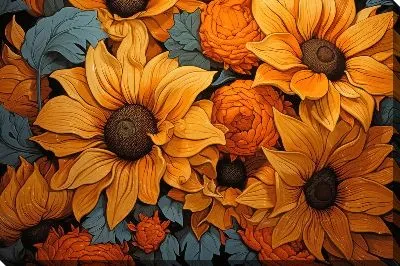 Картина маслом Подсолнухи №272