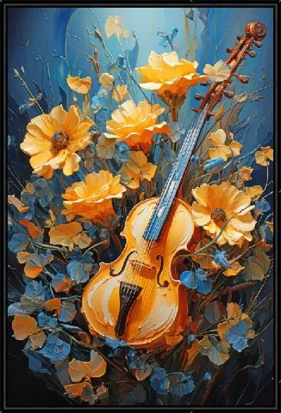 Картина Скрипка и цветы