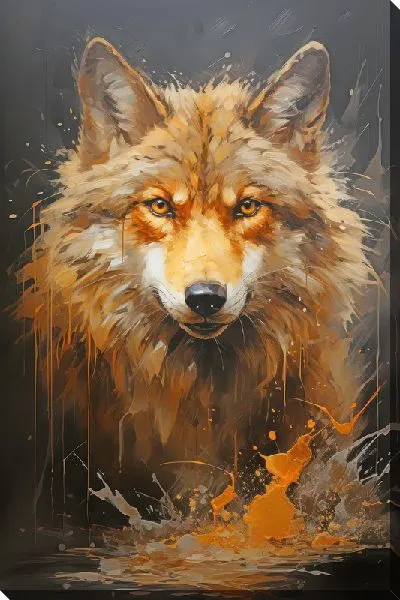 Картина маслом Арт волк №1