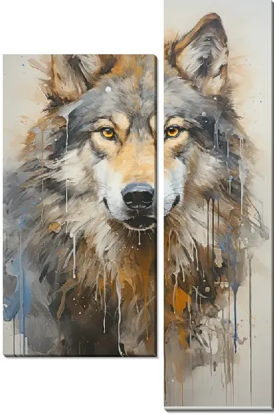 Модульная картина Арт волк №4