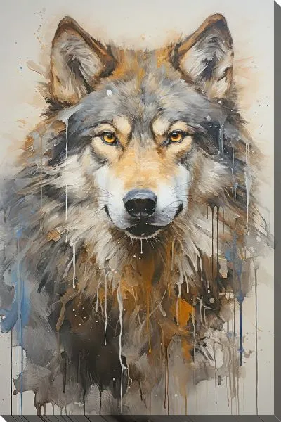Картина маслом Арт волк №4