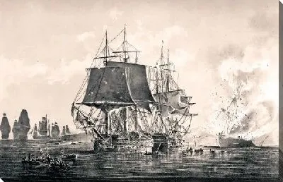 Картина маслом Корабли в море (Ships in the sea) №2