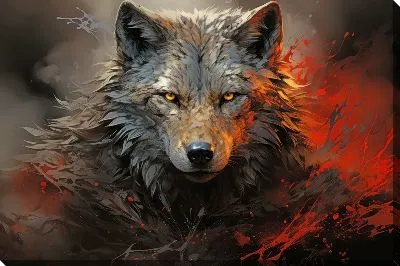 Картина маслом Арт волк №13
