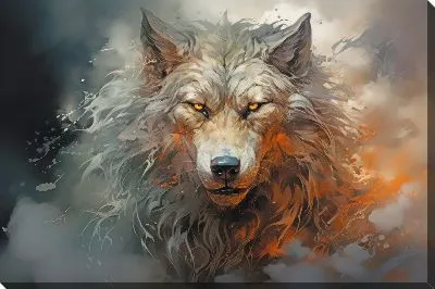 Картина маслом Арт волк №14
