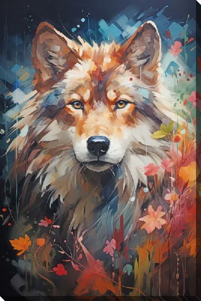 Картина маслом Арт волк №16