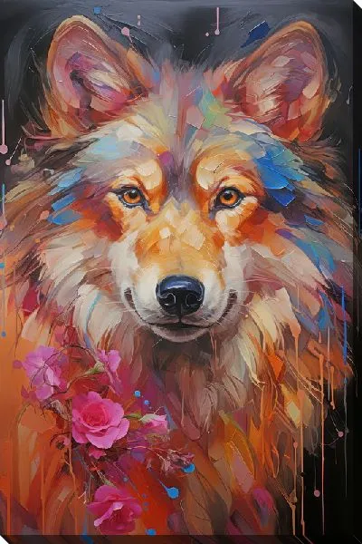 Картина маслом Волк №12