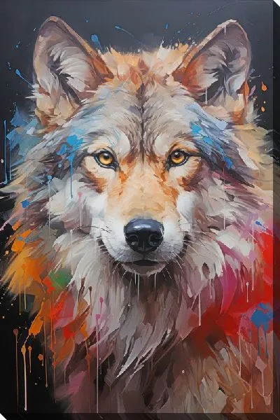 Картина маслом Арт волк №17