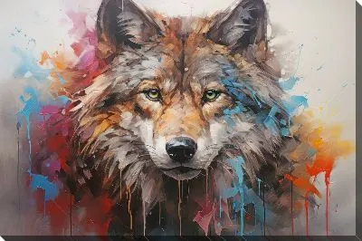 Картина маслом Арт волк №18