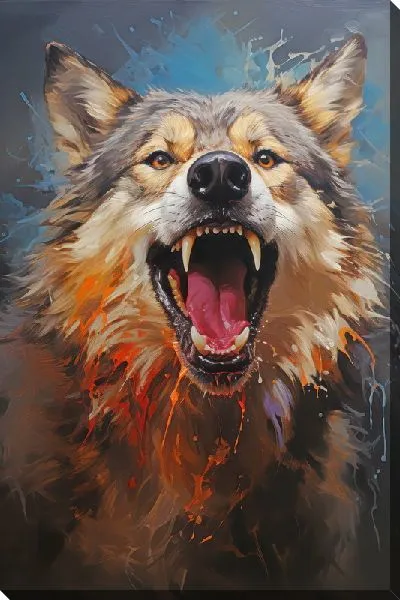 Картина маслом Арт волк №20