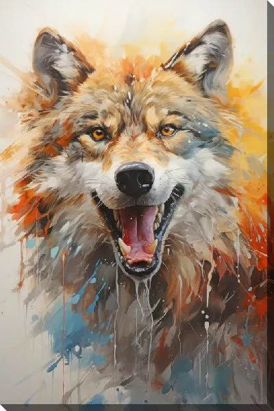 Картина маслом Арт волк №21