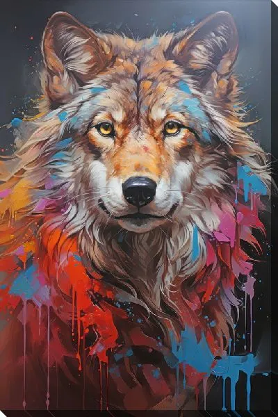 Картина маслом Арт волк №22