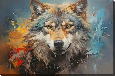 Картина маслом Арт волк №23