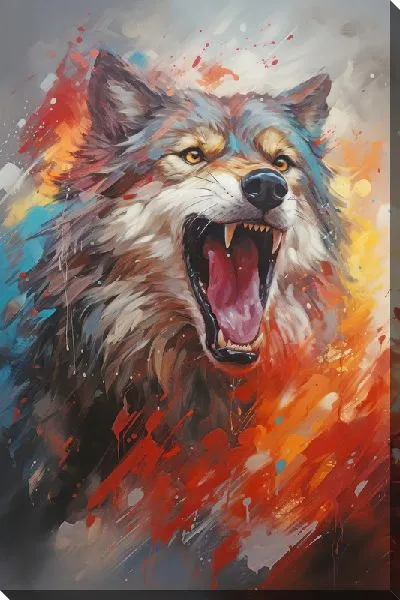Картина маслом Арт волк №24