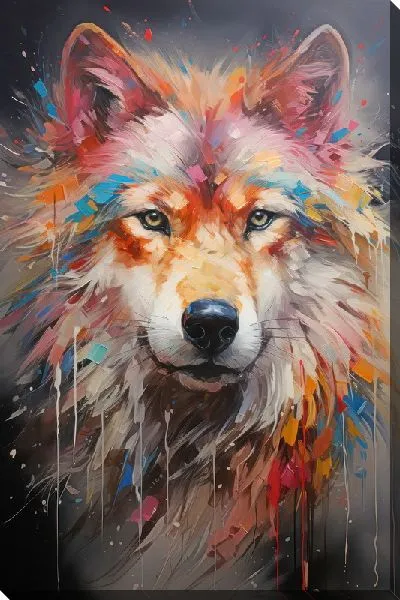 Картина маслом Арт волк №25