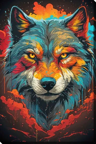 Картина маслом Арт волк №27