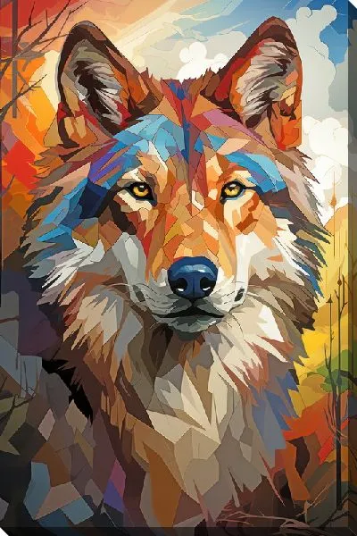 Картина маслом Арт волк №29