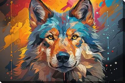 Картина маслом Арт волк №31