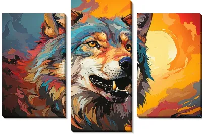 Модульная картина Арт волк №32